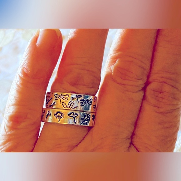 NWT SS Ring’s Nature Poetry-Two Styles- 1) Dragonfly Sz-6, 2) Wildflowers Sz-7&8 - Picture 3 of 16